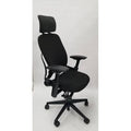 Black Fabric Chair with Headrest U44758