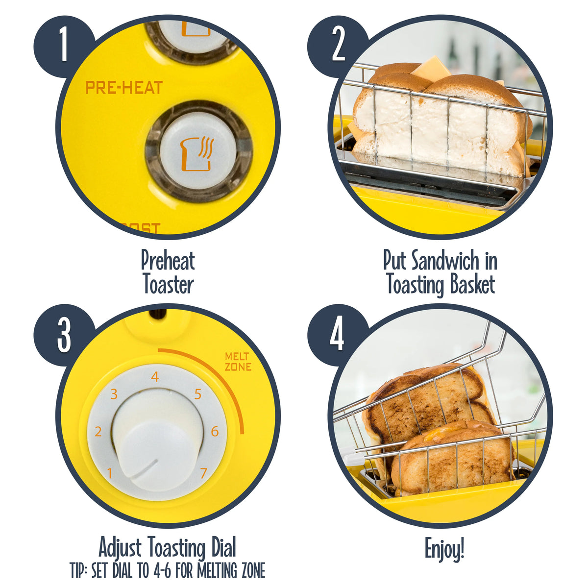 Grilled Cheese Toaster with Toaster Baskets P482