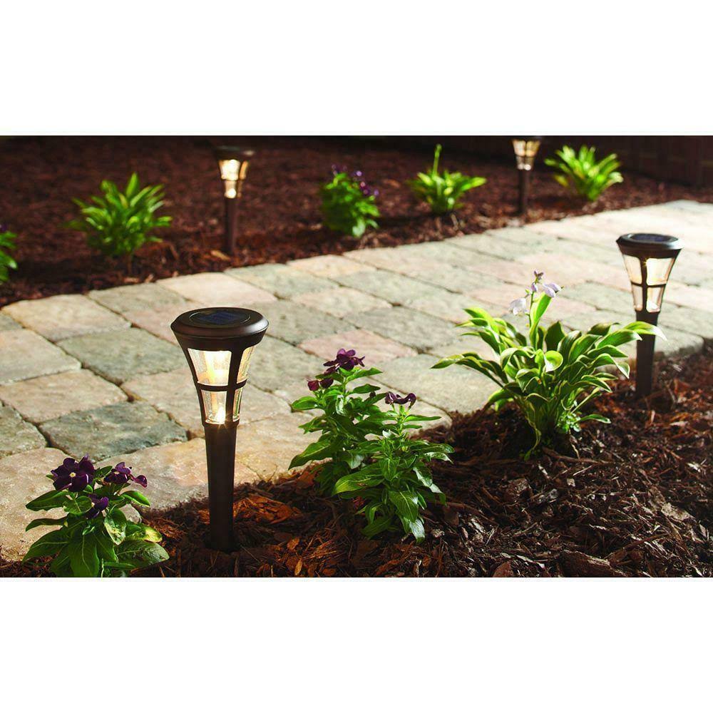 Solar Bronze Outdoor LED Landscape Path Light 6-Pack G5876