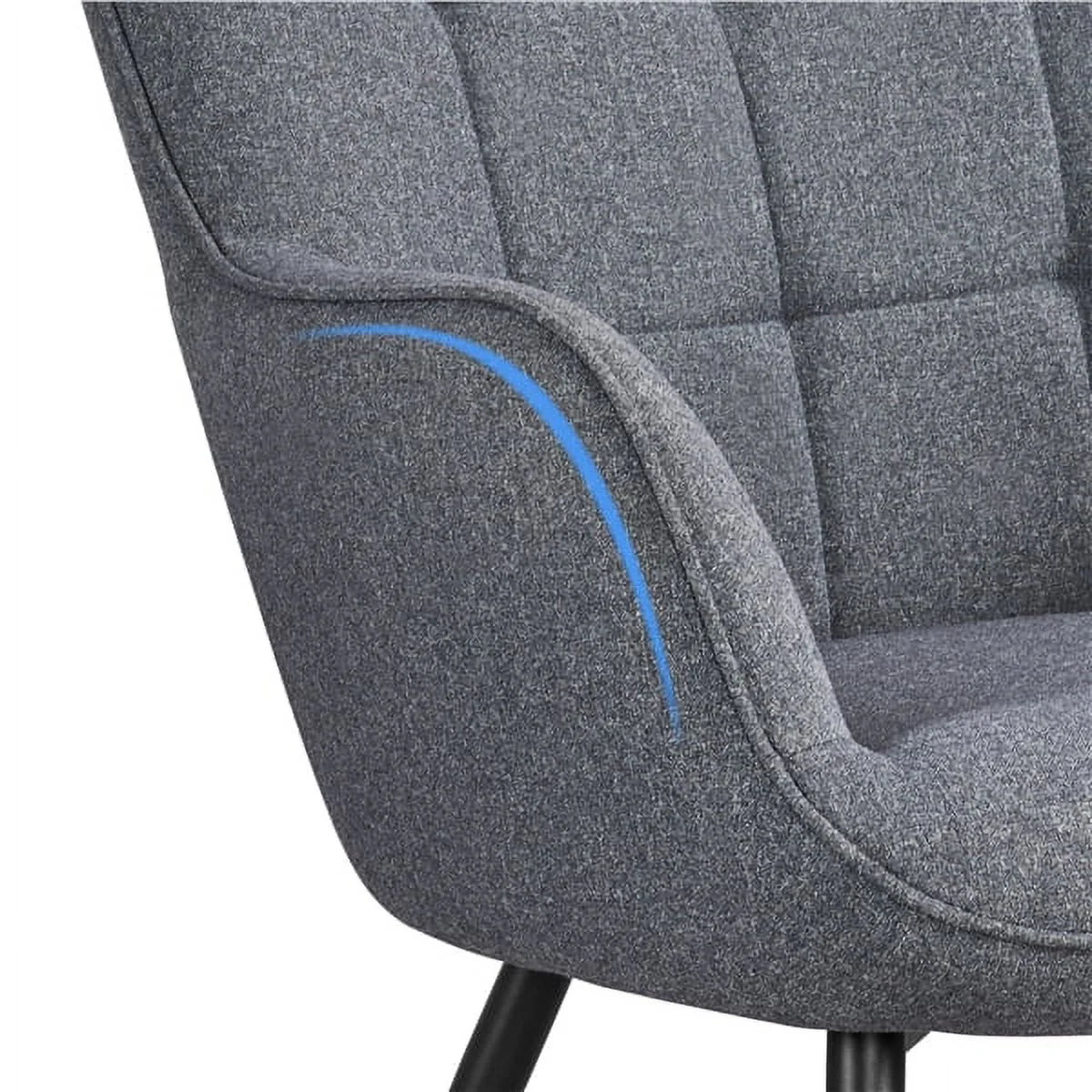 Gray Upholstered Accent Chair and Ottoman Set H602