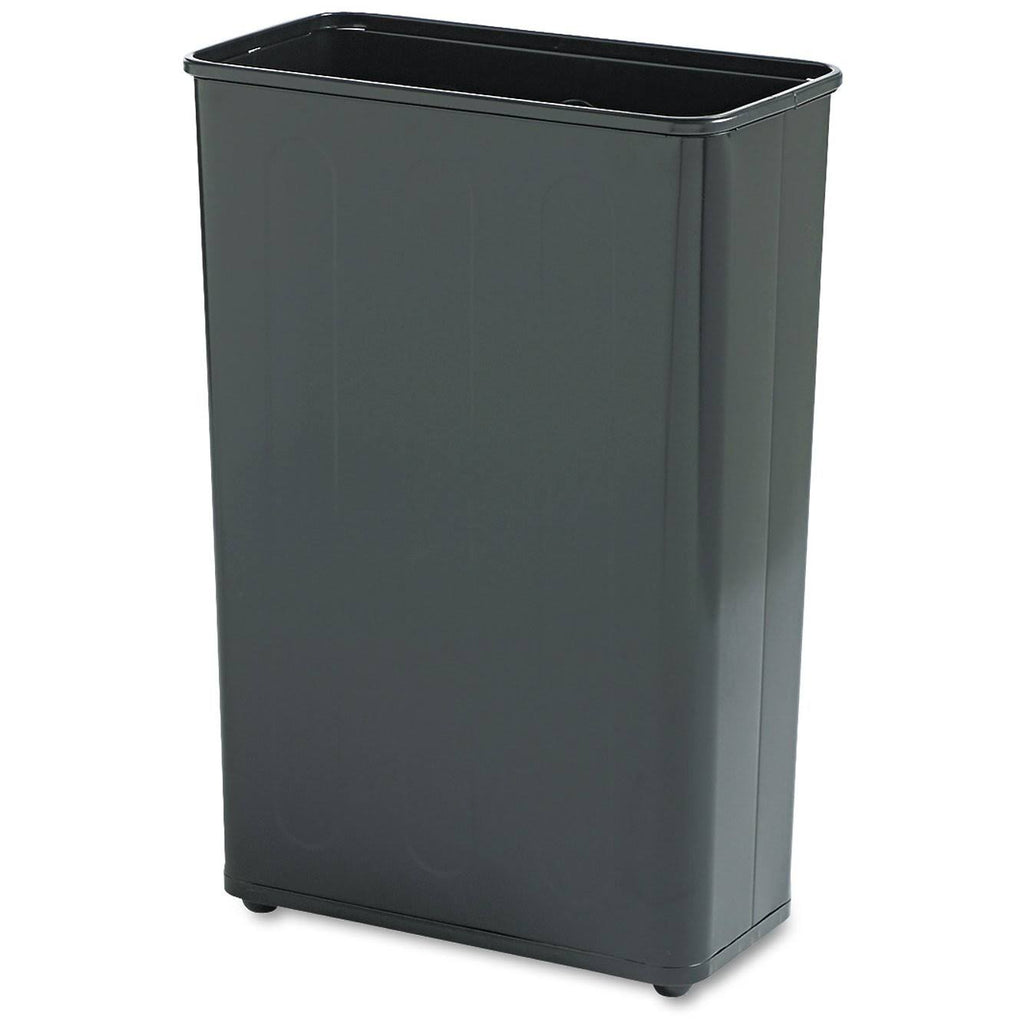 Black Steel 24gal Rectangular Wastebasket X93999