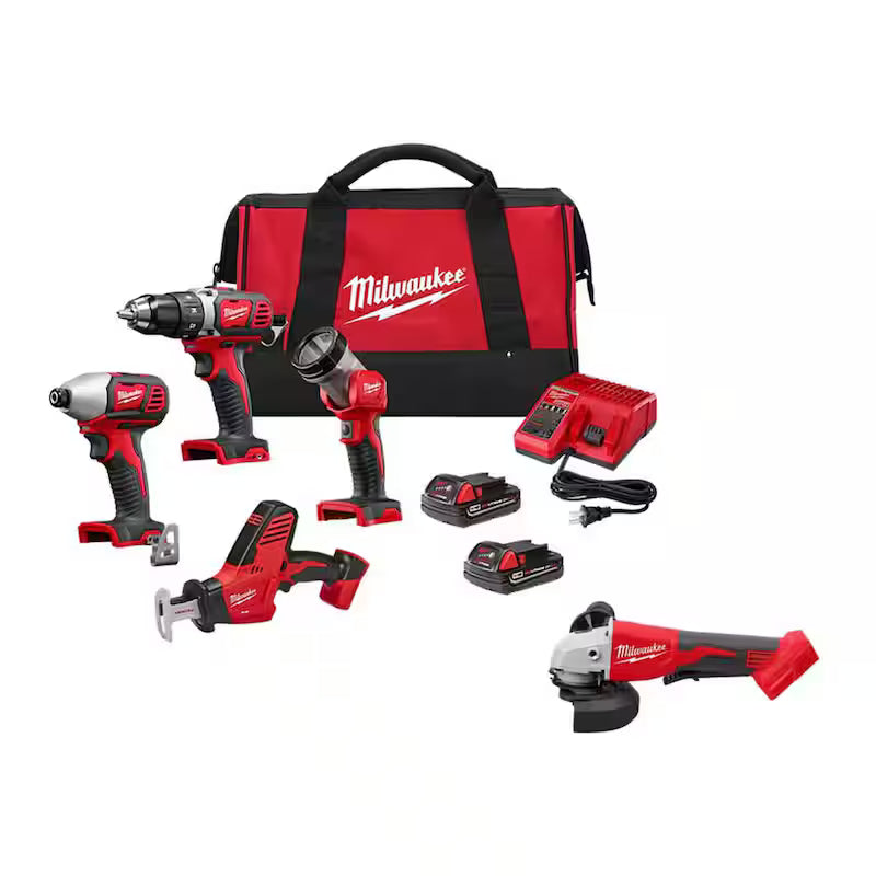 18V Cordless 4-Tool Combo Kit with 2.0 Ah Batteries Z70110