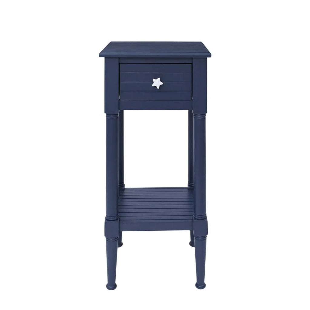 Navy Coastal Wood Side Table G3494