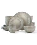 16-Piece White Stoneware Dinnerware Set L3564