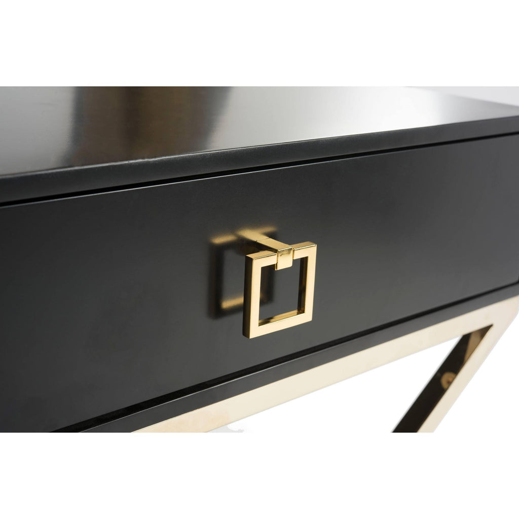 Black Cross Leg End Table U94697
