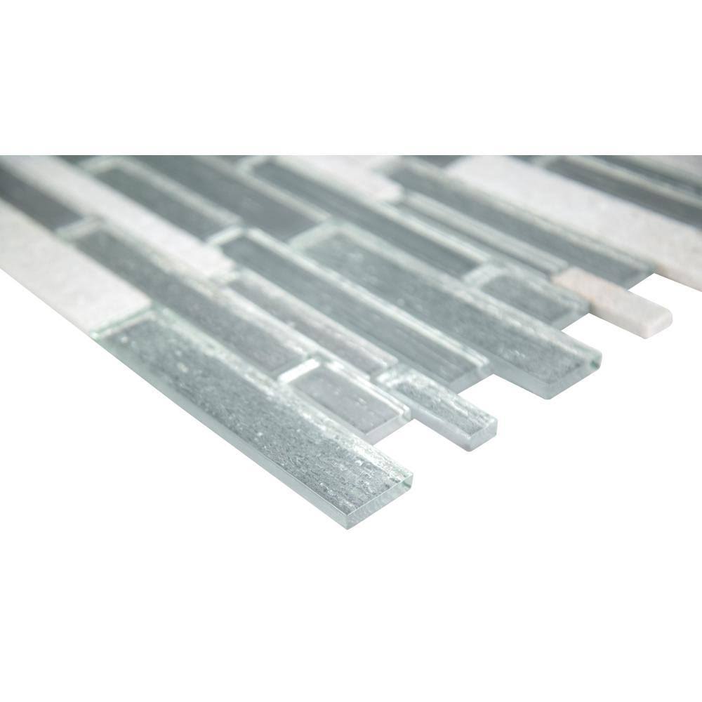 Glass Stone Mesh-Mounted Mosaic Tile J483740
