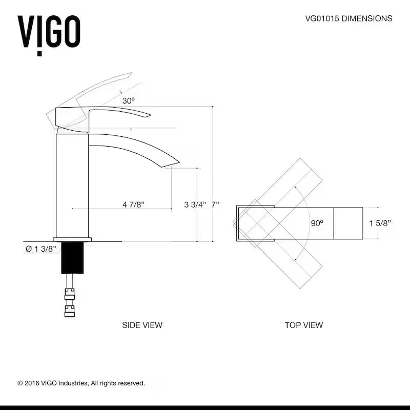Single Handle Bathroom Faucet Matte Black V4769