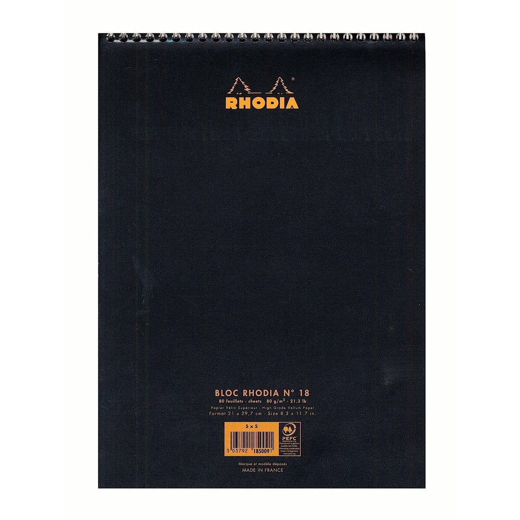 Ruled Wirebound Notebooks 8 1/4 x 12 1/2 in. Black Pack of 5 H458