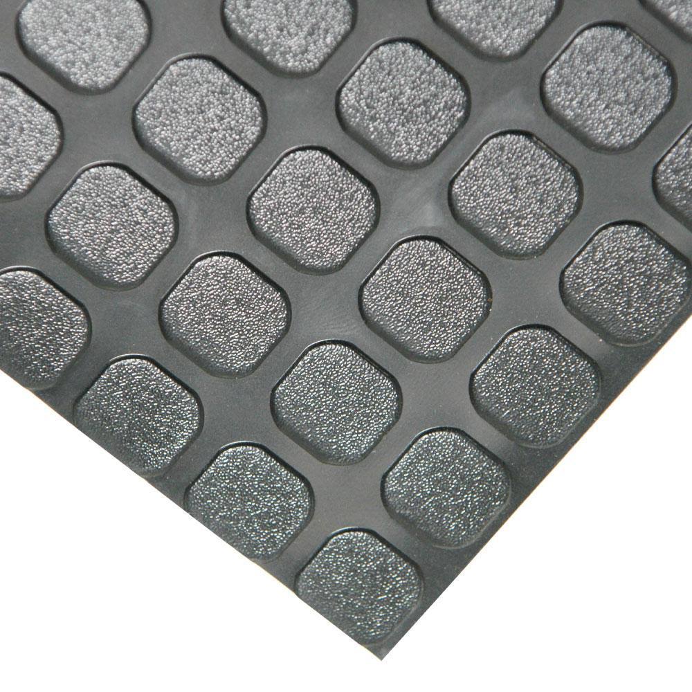 Black 144 x 48 x 0.08 in. Rubber Flooring Rolls L258