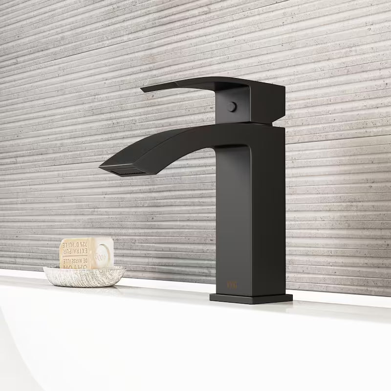 Single Handle Bathroom Faucet Matte Black V4769