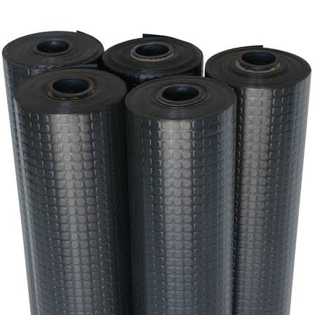 Black 144 x 48 x 0.08 in. Rubber Flooring Rolls L258