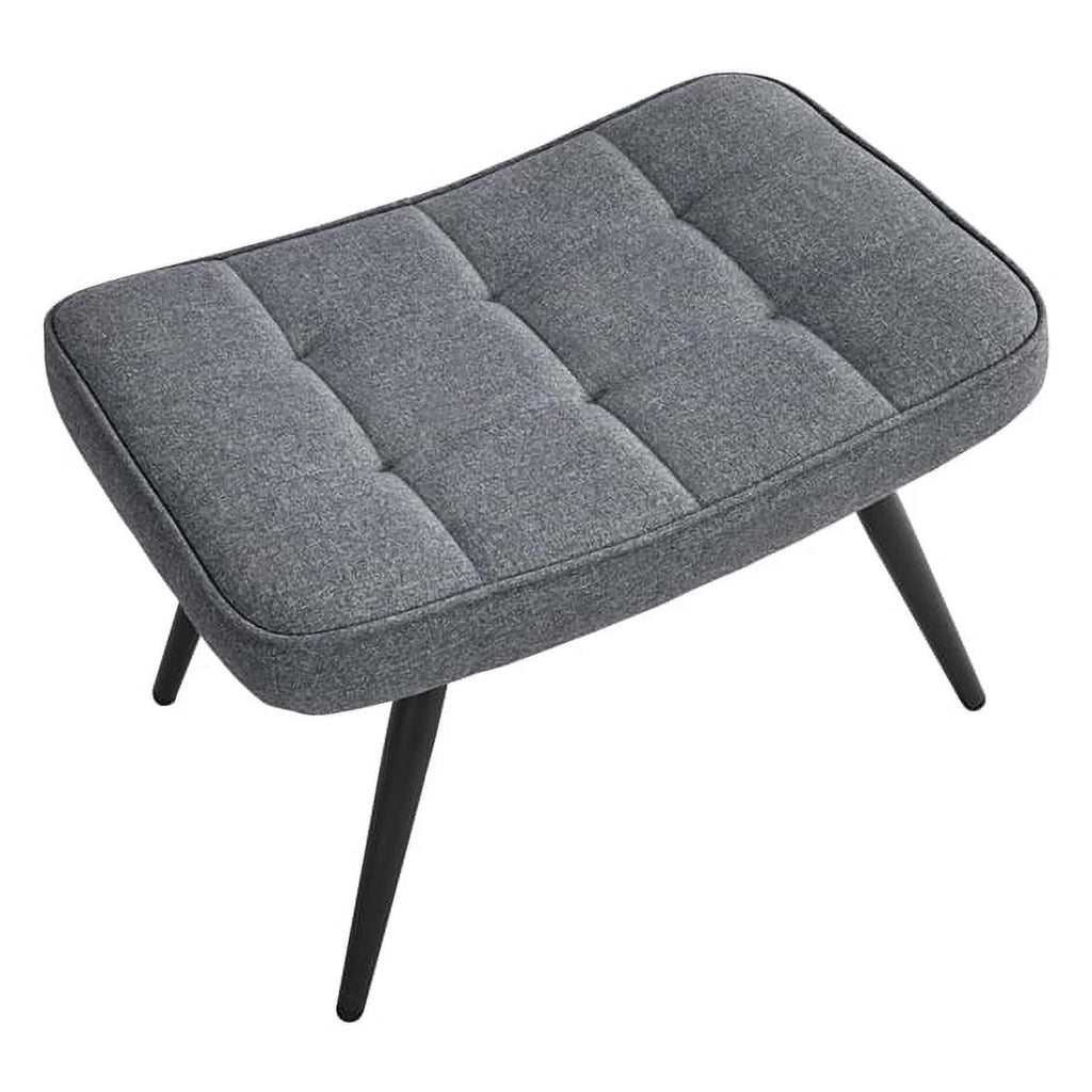 Gray Upholstered Accent Chair and Ottoman Set H602