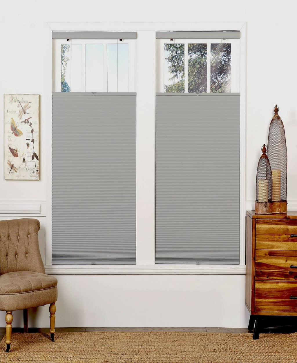 Cream-white Top Down Bottom Up Blackout Shade G9254