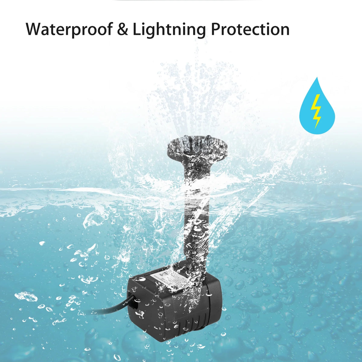 1.2W Solar Fountain Submersible Water Pump with 4 Types Sprinkler Heads L598