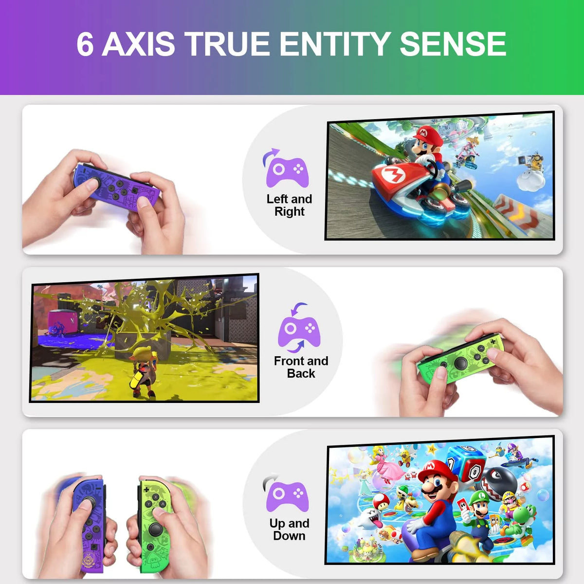 Wireless Game Controller Motion Control Dual Vibration O316276