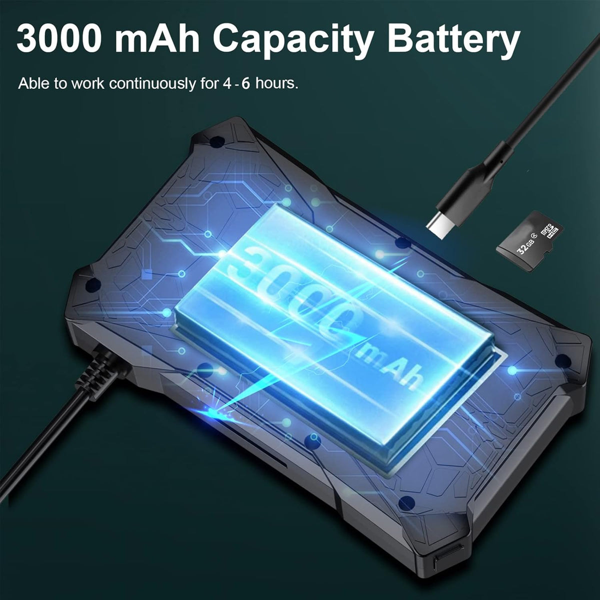 Dual Lens 1080P Borescope Inspection Camera with 16.5FT Semi-Rigid Cable, 32GB Card, Pack of 2 R8248