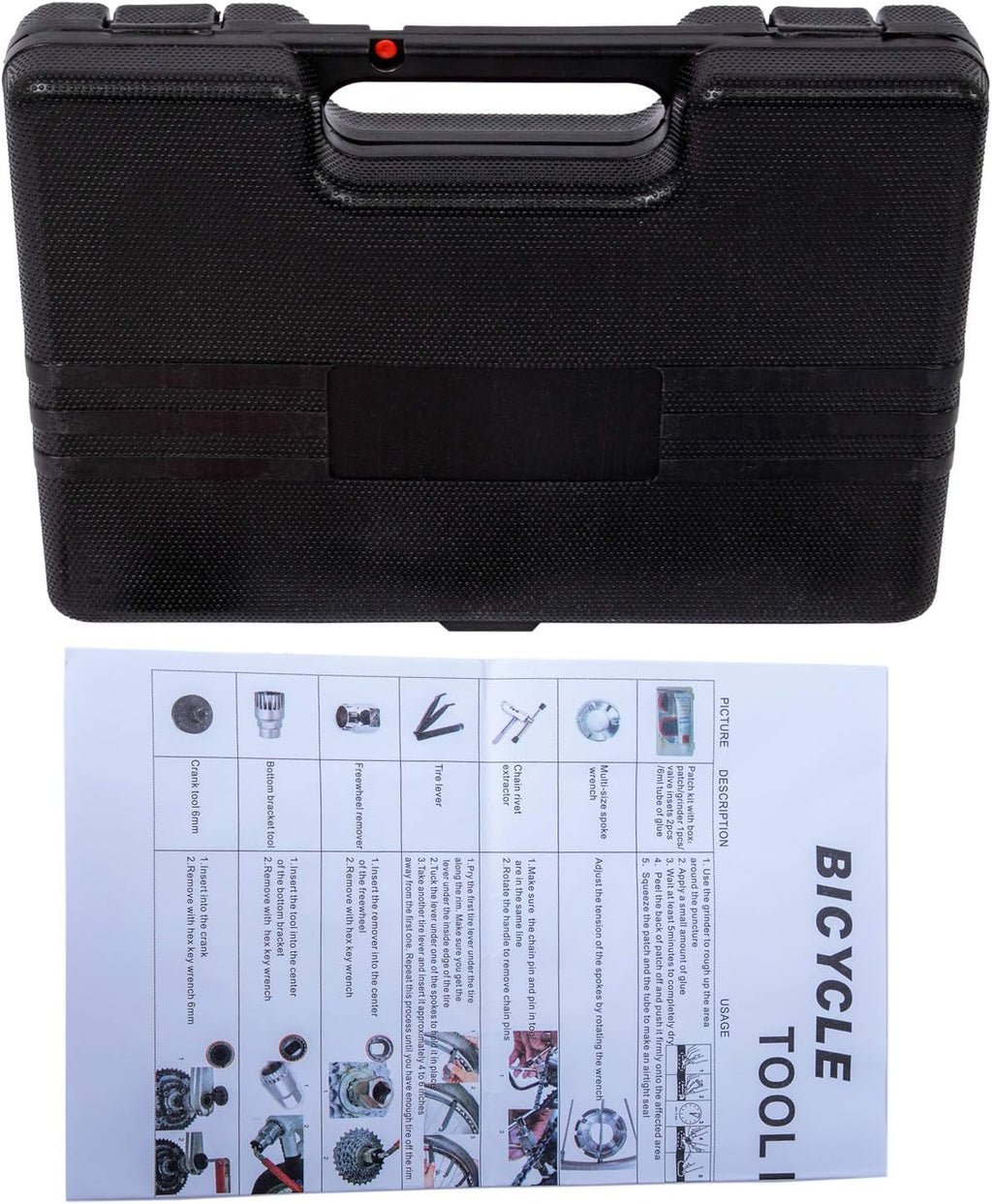 Bike Repair Tool Kit with Reversible Drive Ratchet Tool, Chain Tool, Pedal Wrench, Pack of 2 M36411