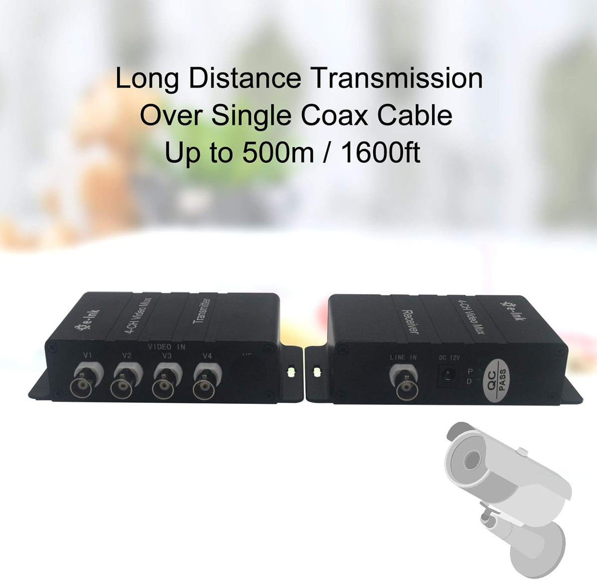 4 Channel Video Multiplexer over 1 Coaxial Cable I125216