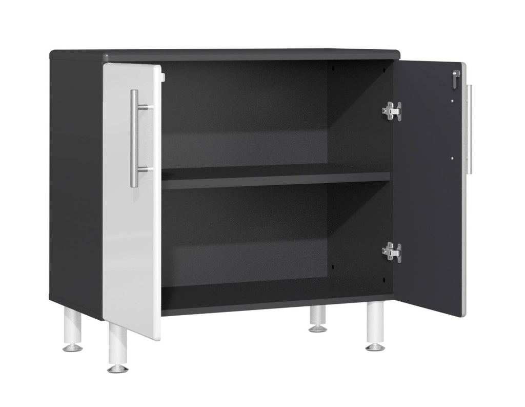White Metallic Oversized 2-Door Base Cabinet K163648