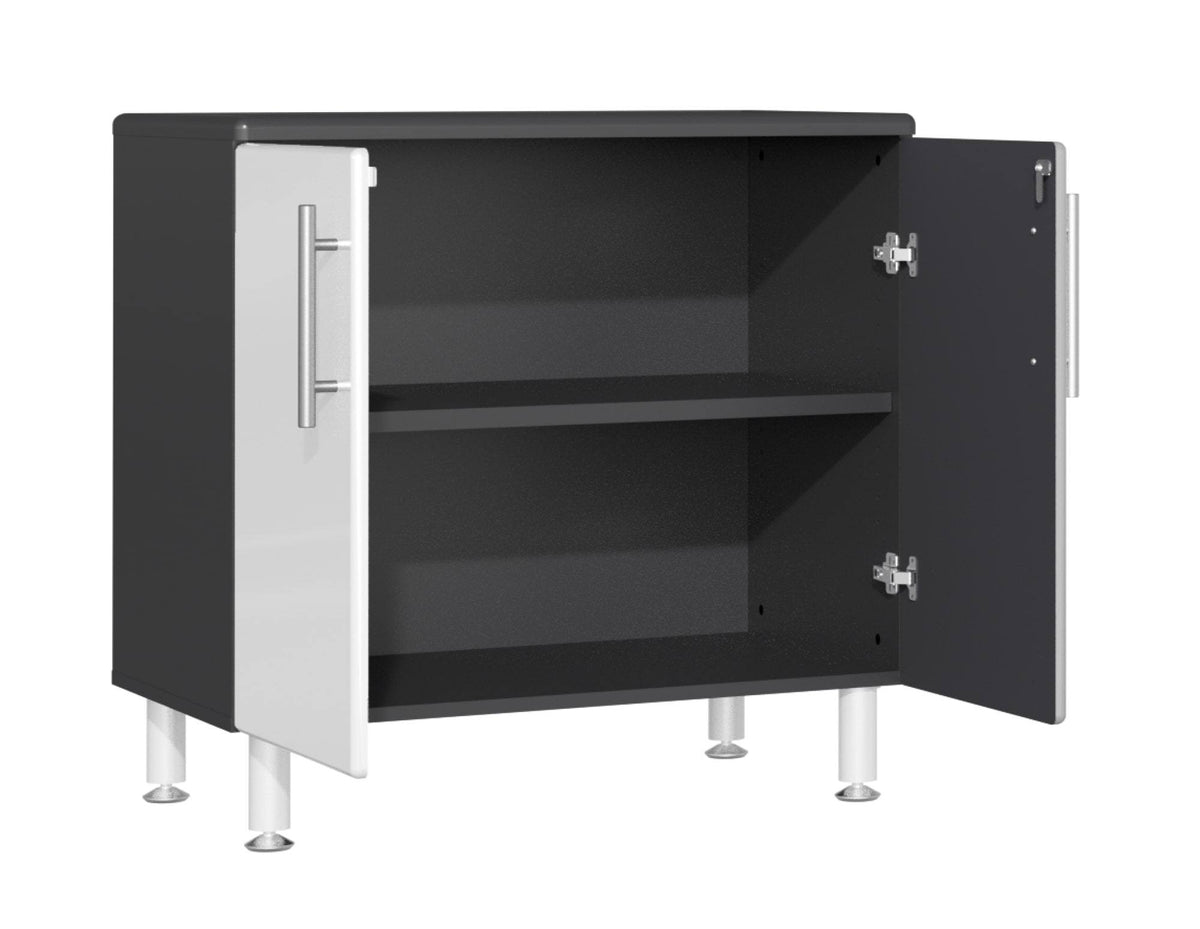 White Metallic Oversized 2-Door Base Cabinet K163648