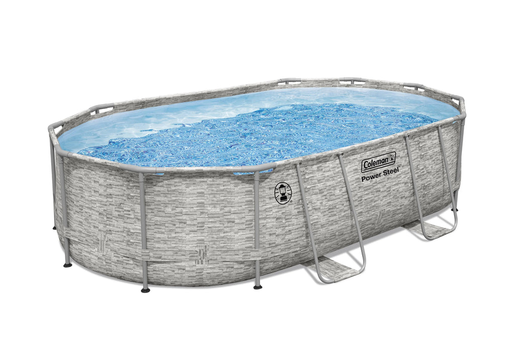 16 ft. x 10 ft. x 42 in. Oval Metal Frame Above Ground Pool Set O51269