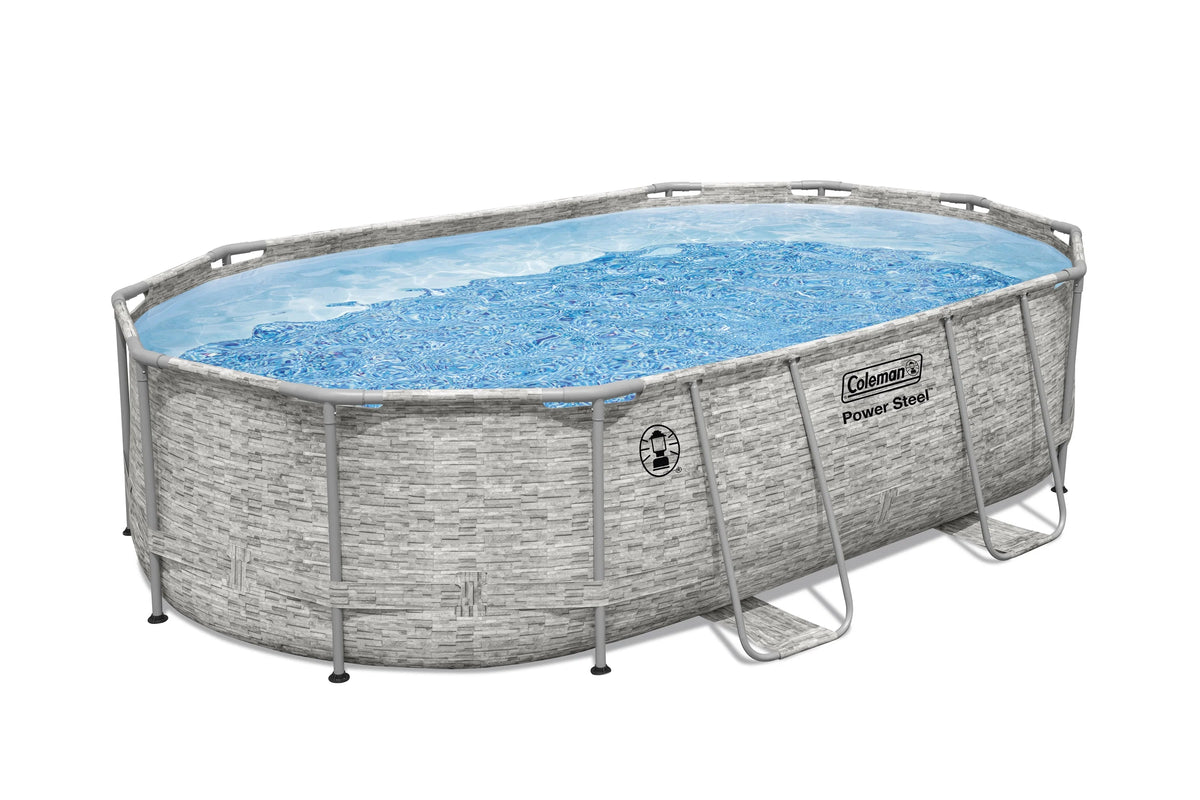 16 ft. x 10 ft. x 42 in. Oval Metal Frame Above Ground Pool Set O51269