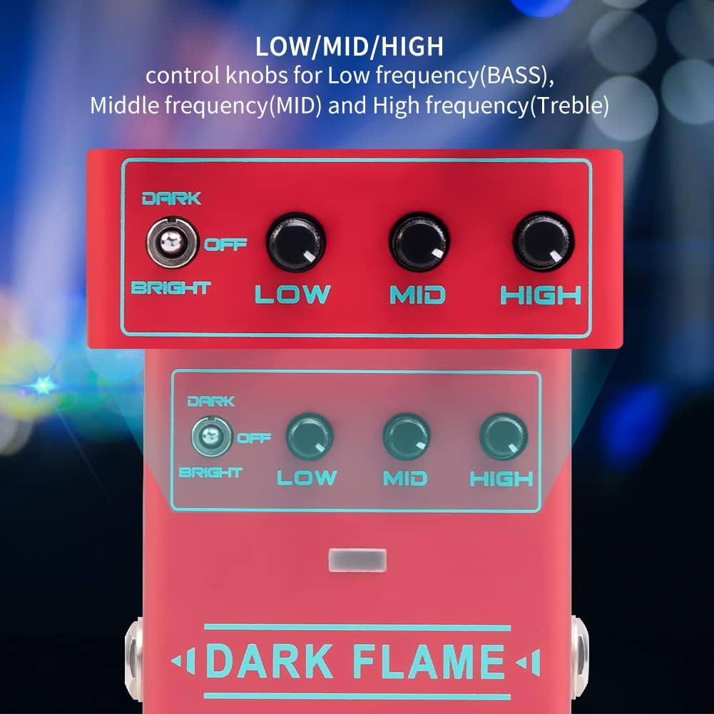 Modern Metal High Gain Distortion Guitar Effect Pedal Dark Flame R Series Distortion Pedal with Treble/Mid/Bass Knobs and Different Tone Style for Electric Guitar Pack of 2 A992206