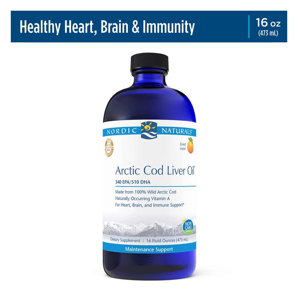 Arctic Cod Liver Oil Liquid 1060 Mg Orange 16 Oz P208771