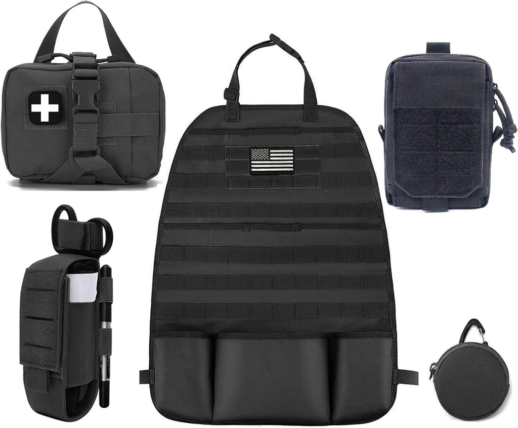 Tactical Molle Seat Back Organizer with Pouches V12677