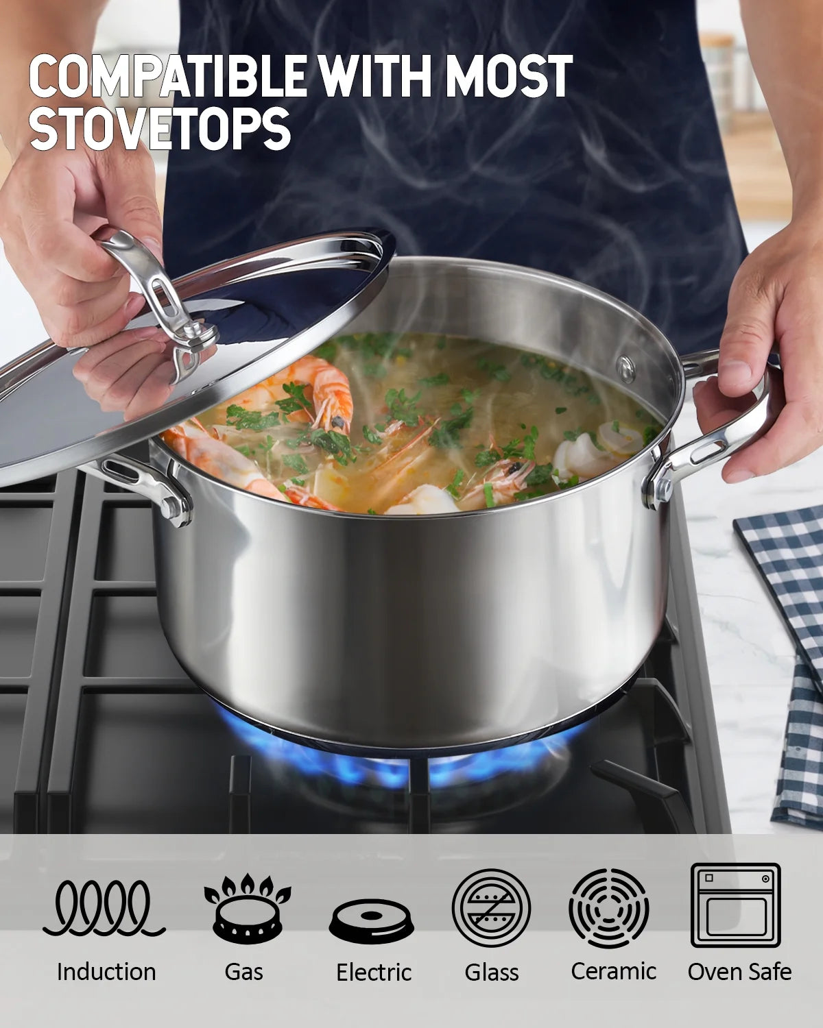 10-Piece Stainless Steel Cookware Set I396073