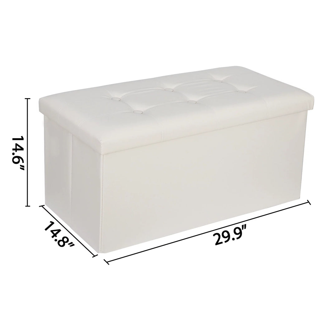 30'' Leather Storage Ottoman Bench Y73205