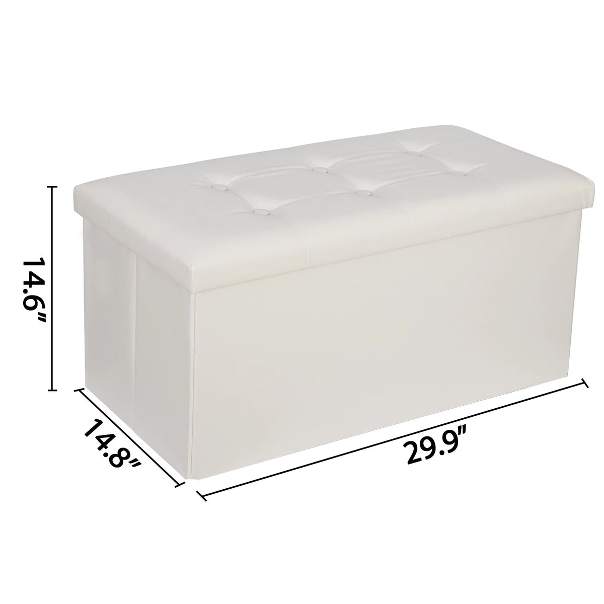 30'' Leather Storage Ottoman Bench Y73205