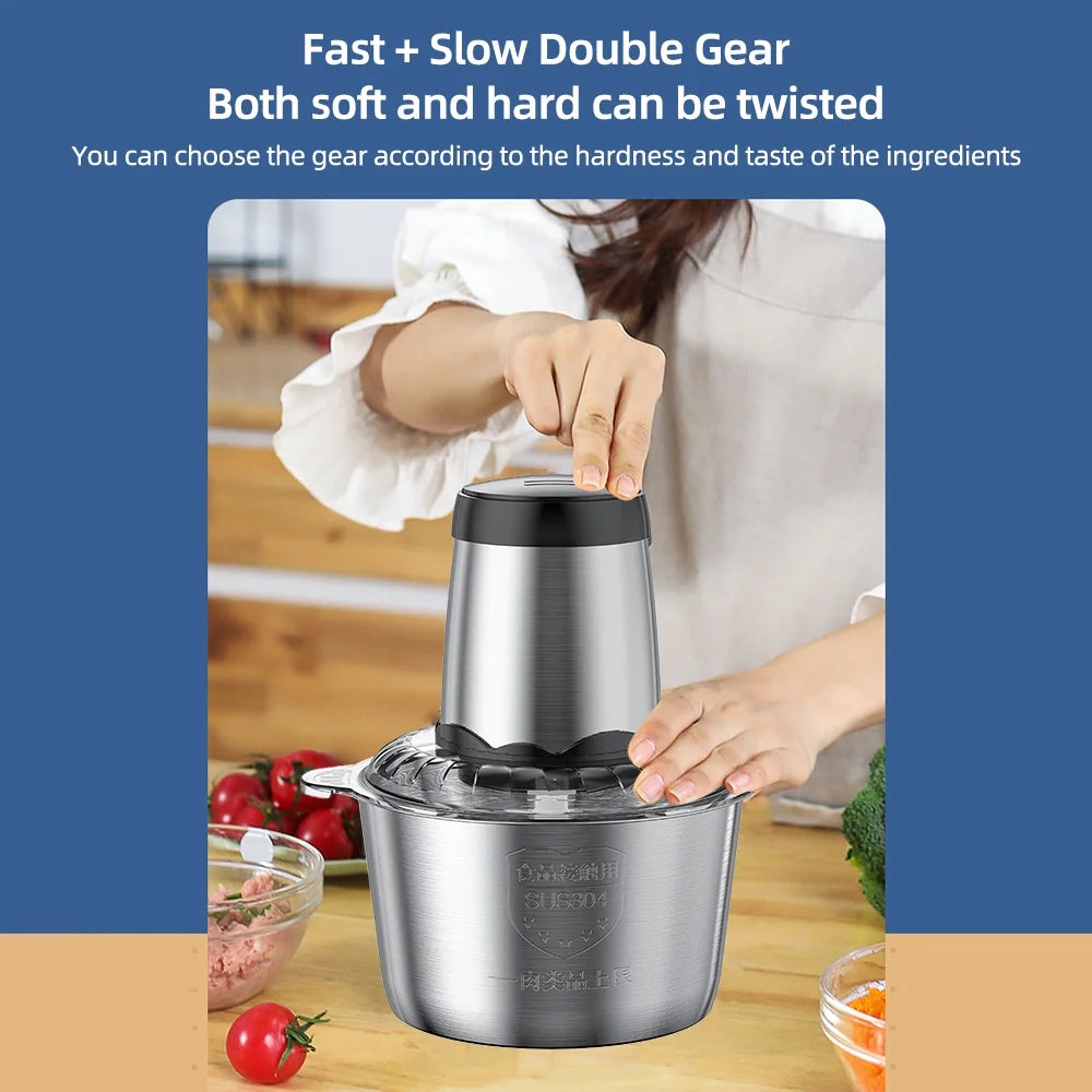 Electric Meat Grinder 3L Stainless Steel 300W Blender D533