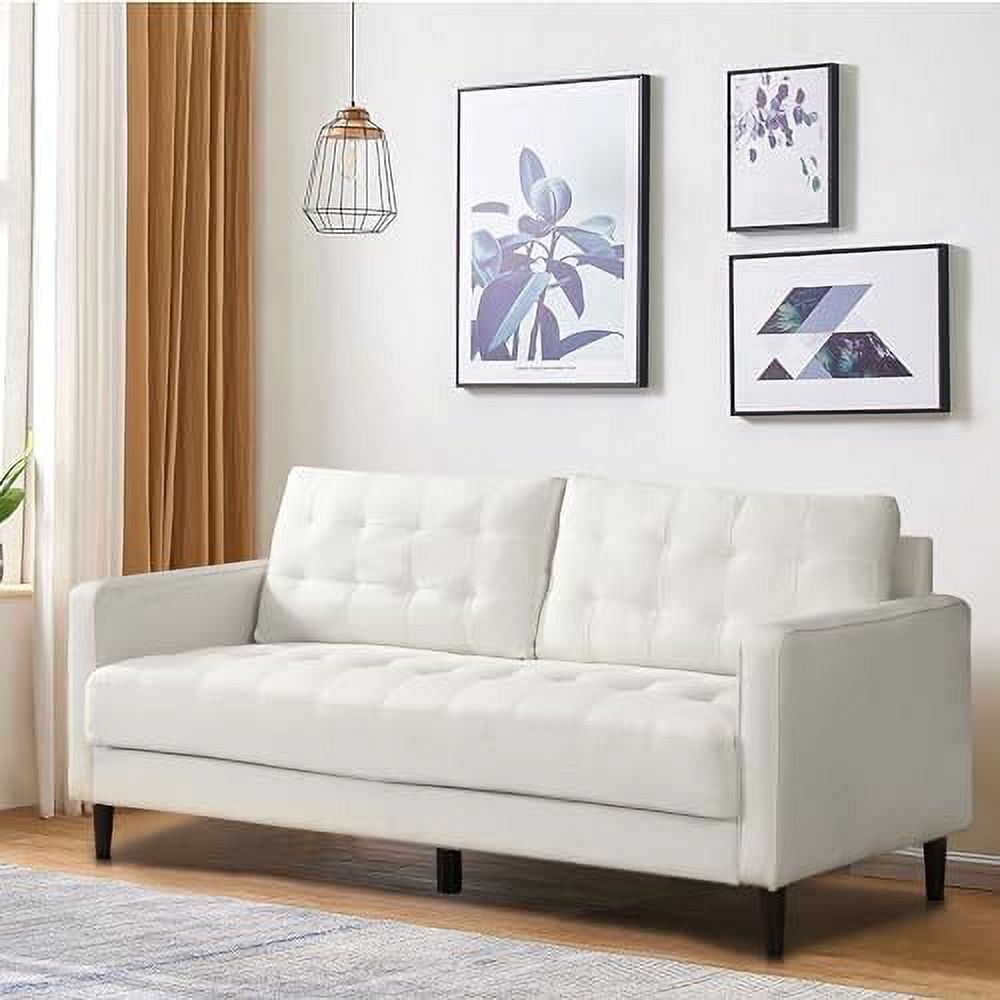 Green Velvet 3 Seater Couch with Tufted Cushion G423851