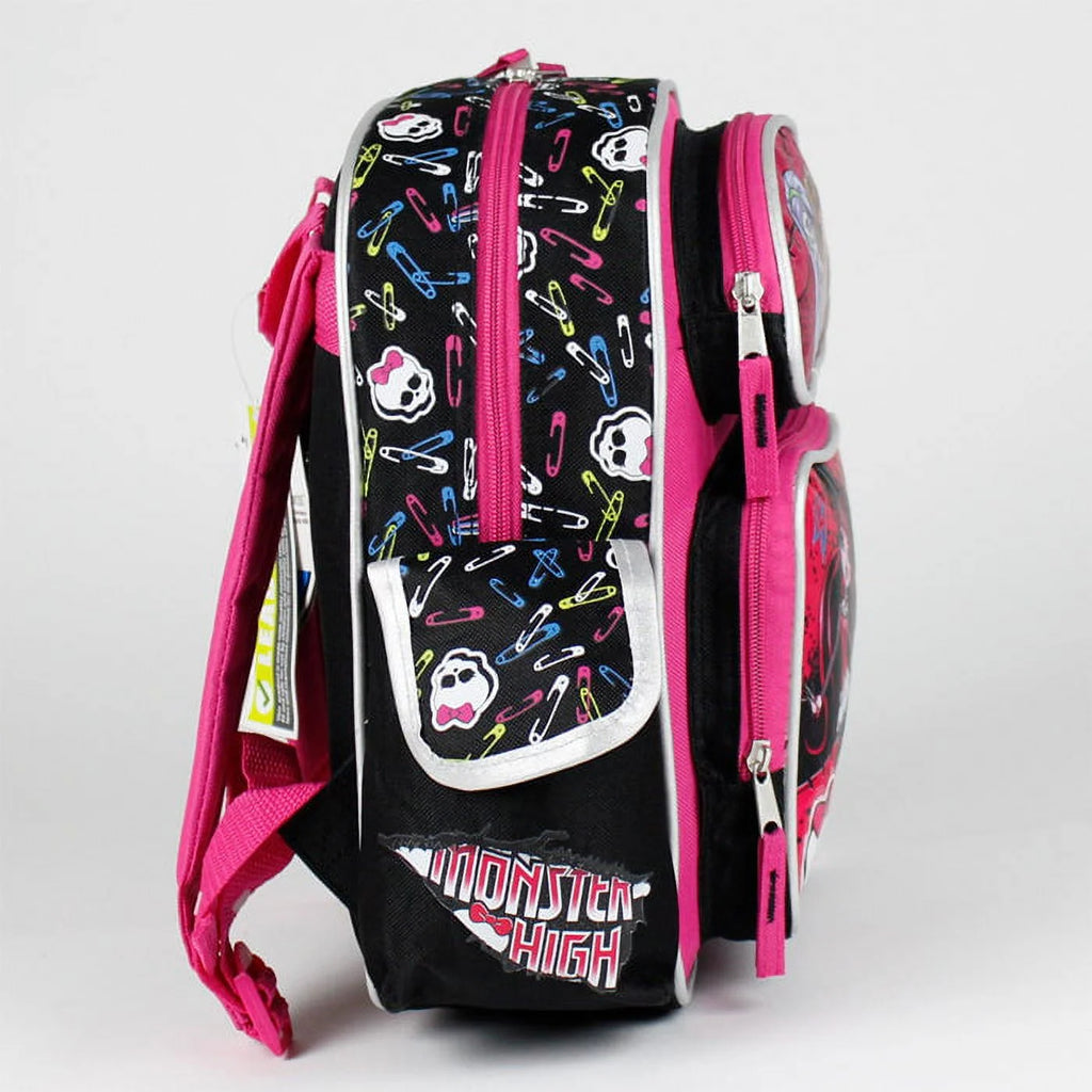 Pink and Black Skulls Small Backpack N429