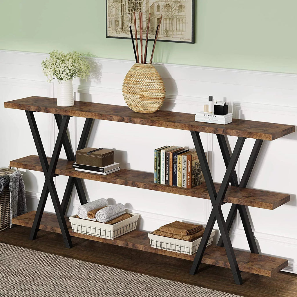 Narrow Long Sofa Table with Storage 70.8 Inch Z9983