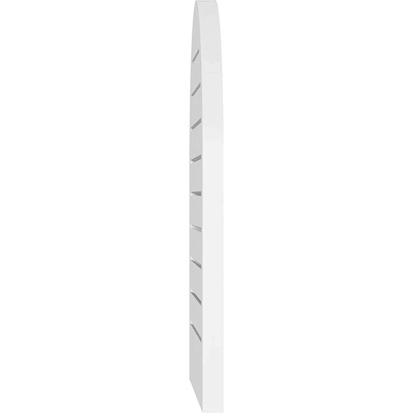 Round Top Surface Mount PVC Gable Vent with Brickmoul E403