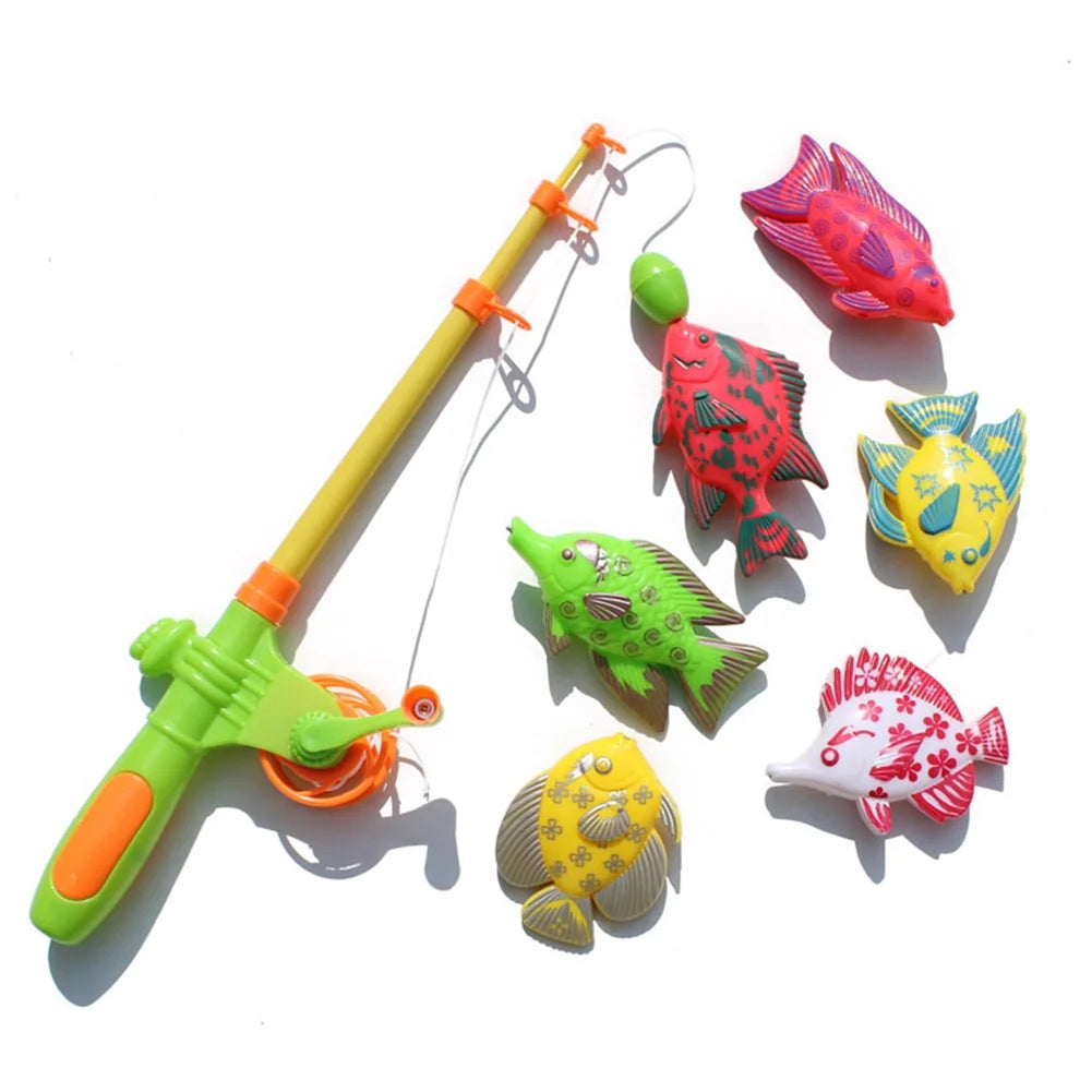 Magnetic Fishing Game Toys Set with 1 Fishing Rod and 6 Cute Fishes L911