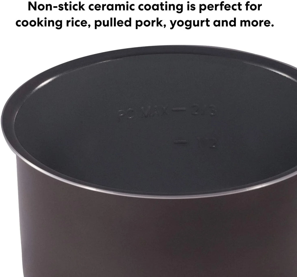 10-in-1 Slow Cooker with 8 Quart Ceramic Non Stick Inner Cooking Pot S824
