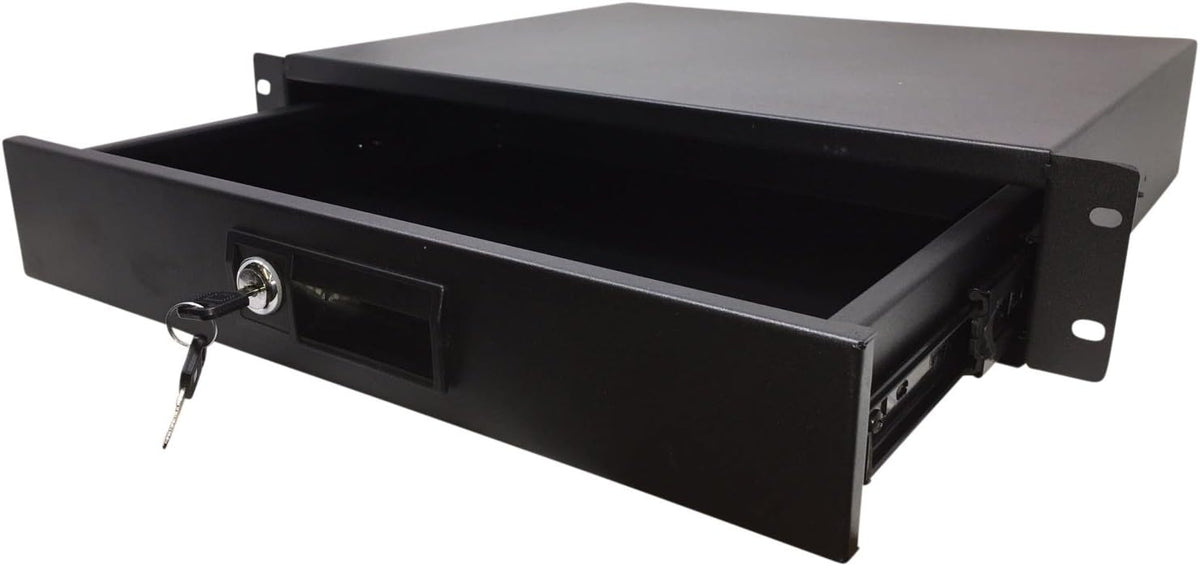 1U Rack Mount Locking Deep Drawer Server Cabinet Case, Pack of 2 F93139