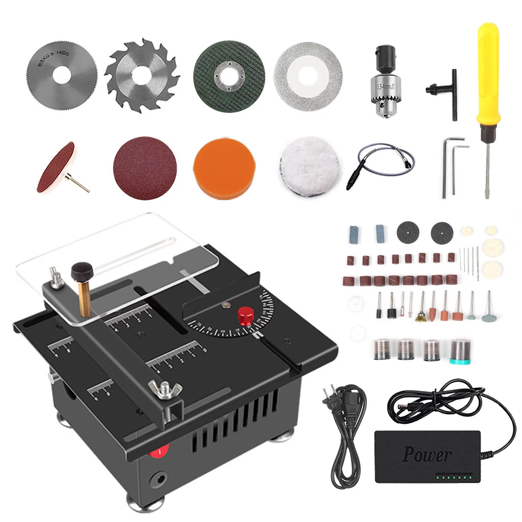 100W Multi-Functional Table Saw Mini Desktop Electric Saw Cutter Z6653