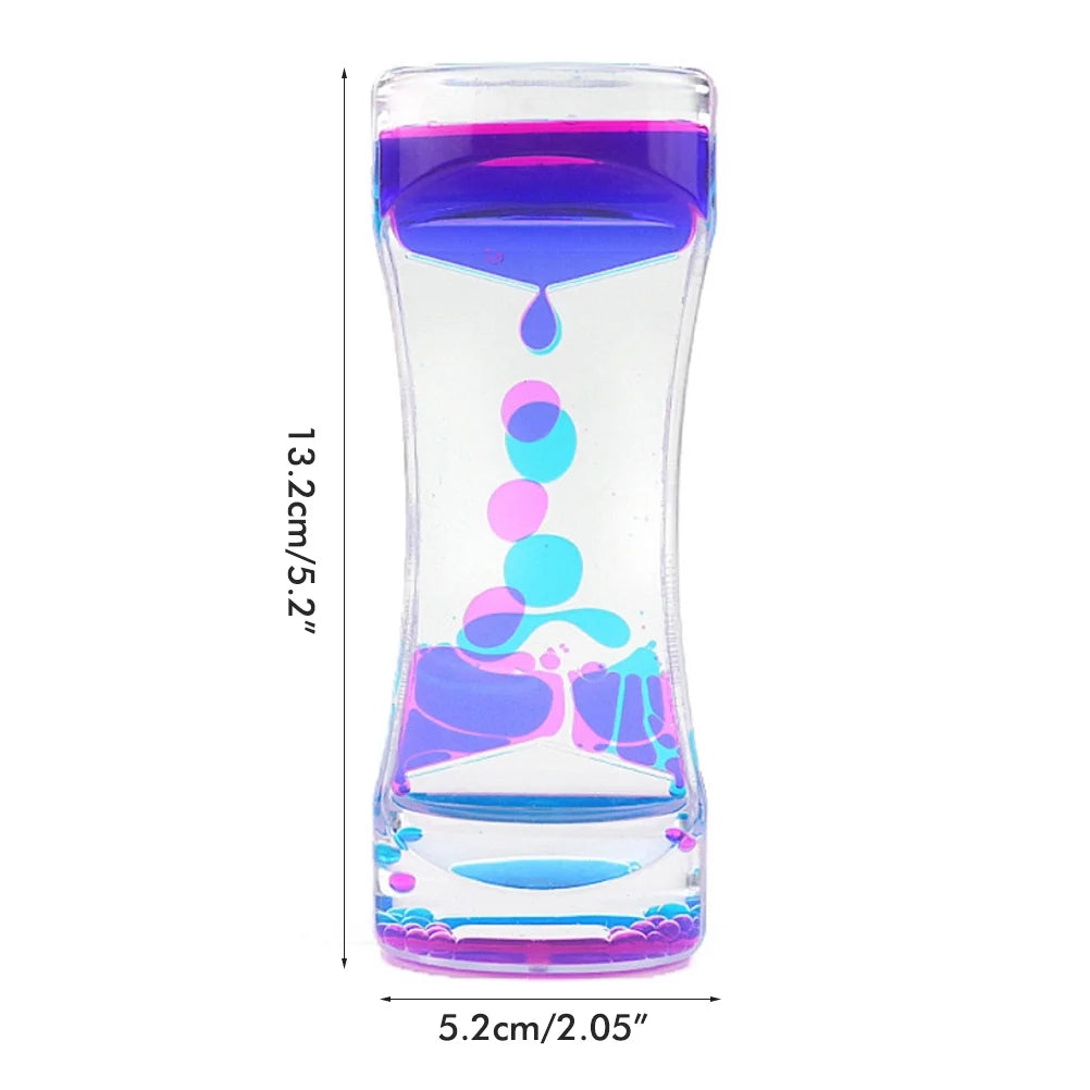 Colorful Liquid Motion Timer Oil Hourglass Toys U9463