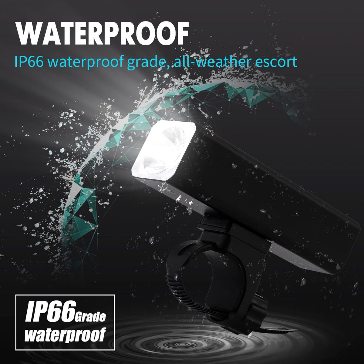 Bike Lights Front and Back USB Rechargeable Waterproof Pack of 2 U591814