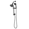 Matte Black 6-Spray Raincan Showerhead with Handshower P21349
