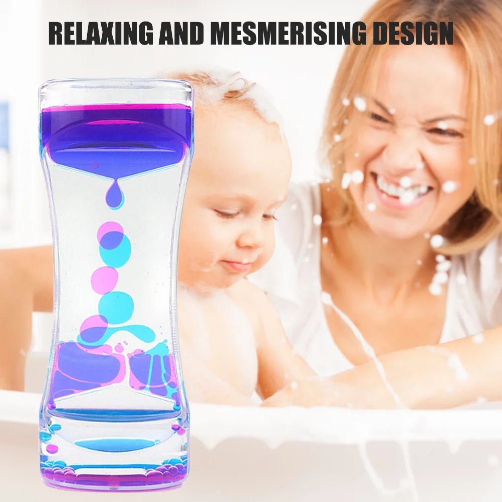 Colorful Liquid Motion Timer Oil Hourglass Toys U9463