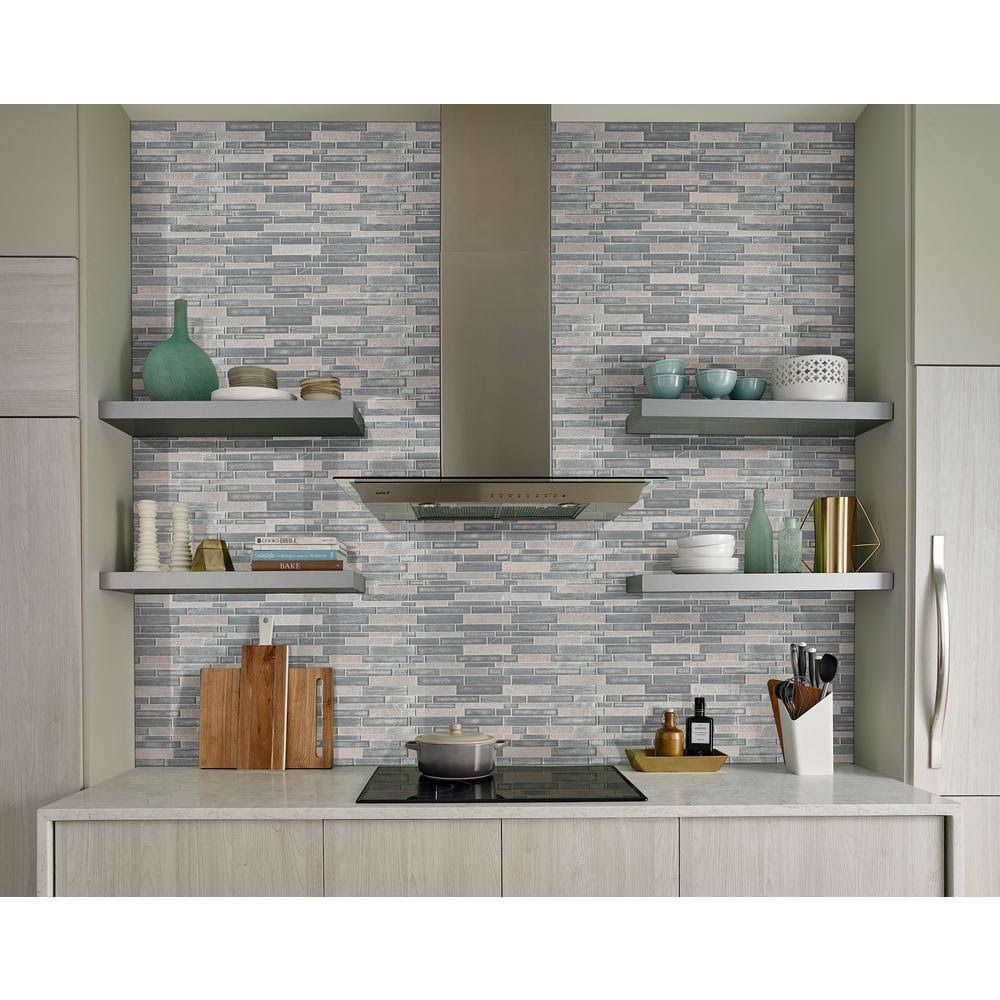 Glass Stone Mesh-Mounted Mosaic Tile J483740