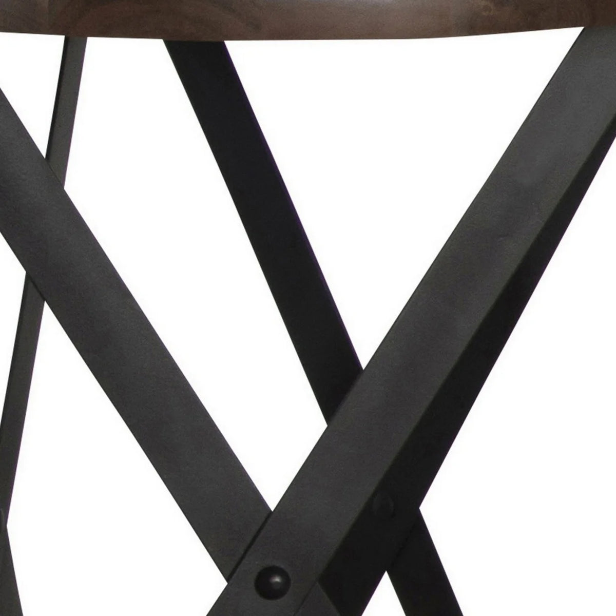 24 Inch Round Acacia Wood Side End Table D79067