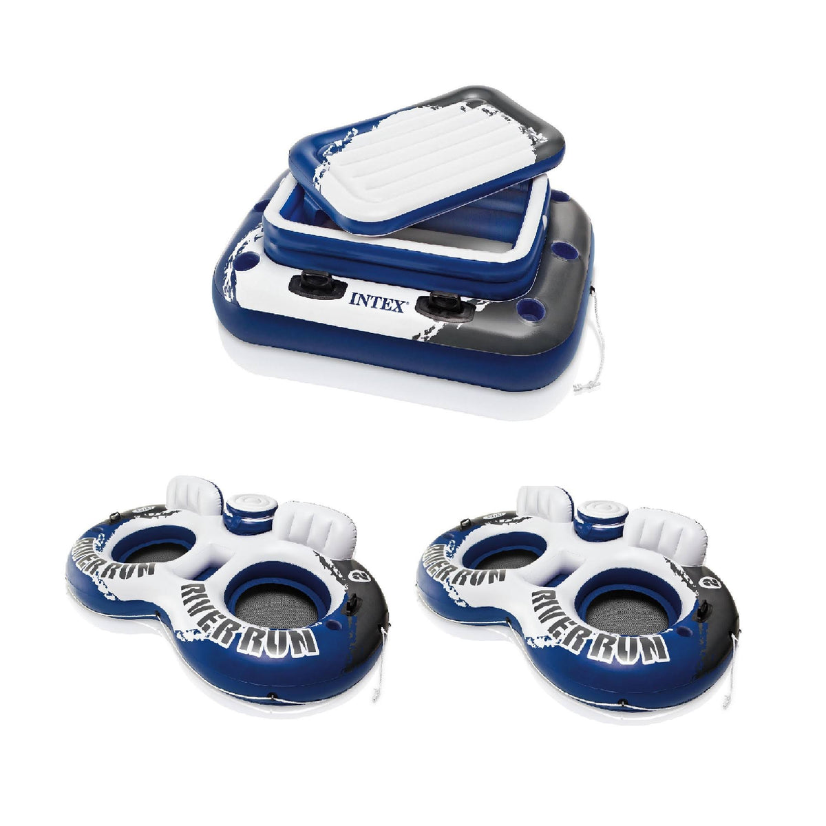 72 Can Beverage Cooler Float 2 Person Pool Float (2 Pack) V9226