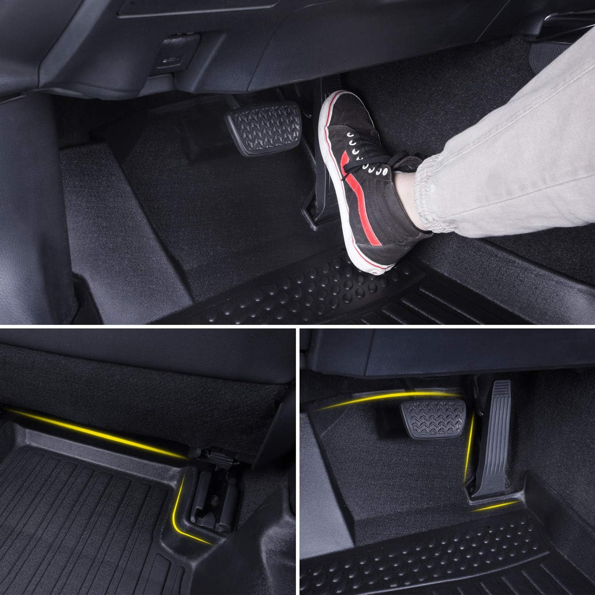 Black Floor Mats Replacement for Subaru Forester Front and Rear Car Carpet R1661