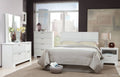 White Wood Full/Queen Panel Headboard E90145